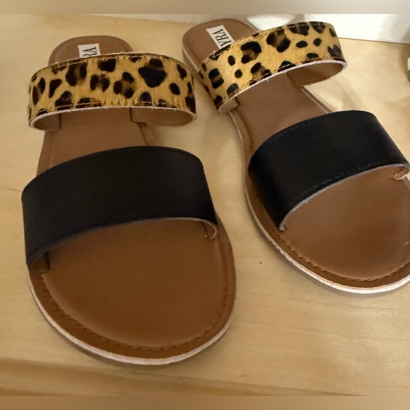 Myra Bag Leopard and Black Sandals - Picture 1 of 3